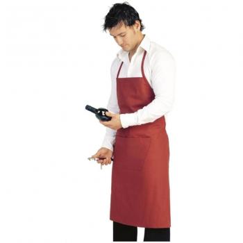 Delantal Peto con Bolsillo Burdeos Talla 75x90