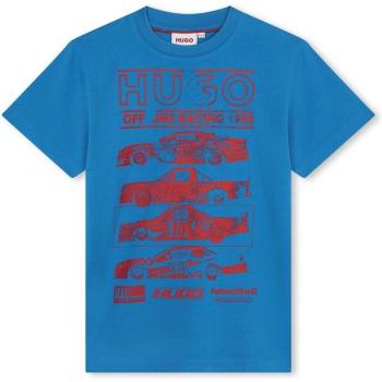 Camiseta de niño de algodón con dibujo frontal Hugo G00011