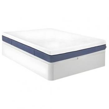 Conjunto de canapé abatible blanco 140 x 190 cm + colchón de muelles ensacados 7 zonas y memoria de forma 24 cm - KASUI de YSMÉE