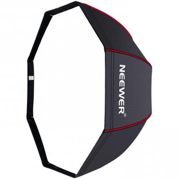 Neewer 80 cm Portable Octagonal Paraguas Softbox con Bordes Rojos y Bolsa de Transporte para Retrato o Fotografía de Producto, Adecuado para Canon Nikon Sony Speedlite, Flash de Estudio