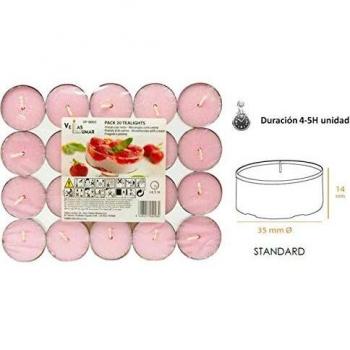 Andrea Collection Velas Fresas con Nata 3 Pack DE 20. 60 Velas aromáticas