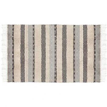 Alfombra 'Relief' de algodón 90 x 150 cm - Beige
