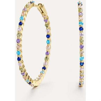 Pendientes Aros Tanzania de Earcandy Jewelry en Plata de Ley 925 con Baño de Oro 18k