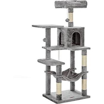 FEANDREA Árbol de Gatos, Torre de Gatos, 143cm, Gris Claro PCT161W01