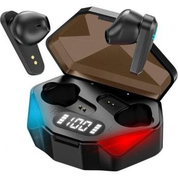 Auriculares Gaming RGB Bluetooth 5.2 Caja Carga Micrófono HD Y-04 Negro