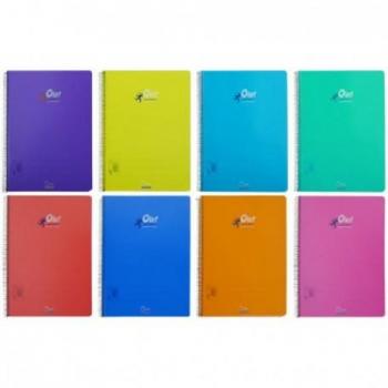 Cuaderno Olef Tapa PP Fº 80h Horizontal 90g Col.Sur.
