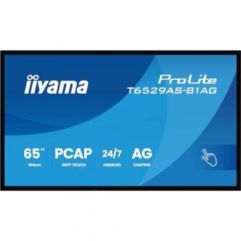 Pantalla Interactiva Todo-en-Uno iiyama ProLite T6529AS-B1AG de 65 con Pantalla Táctil PCAP, Resolución 4K Ultra HD, Procesador Android y Conectividad Wi