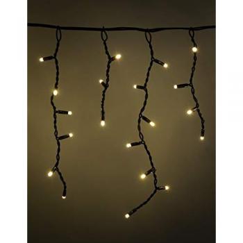Connectable 2m Warm White LED Outdoor Icicle Fairy Lights