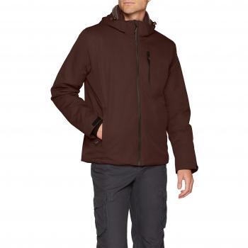 CMP Feel Warm Flat, Chaqueta Larga de Twill Acolchada para Hombre, marrón