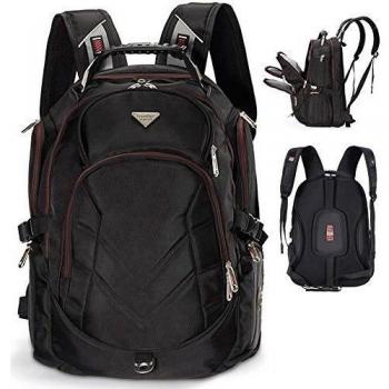 freebiz portátil Funda Bolsa De Ordenador Portátil Mochila para portátiles de hasta 18 pulgadas de Gaming para Dell, Asus, MSI negro 18,4 Zoll