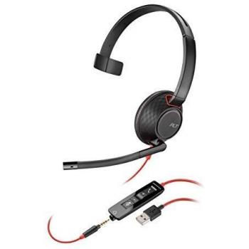Plantronics Blackwire C5210 - Auriculares monaural con USB-C y Clavija de 3,5 mm