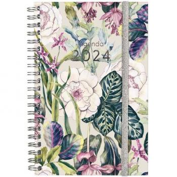 Finocam You E5 Semana Vista Horizontal 2024 Poppy Cat Espiral Multicolor Catalán/Multilingüe 117x181mm