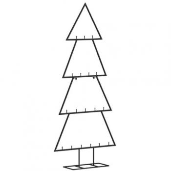 vidaXL Metal Christmas Tree for Decoration Black 90 cm