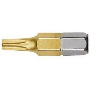 Witte 429513 Caja 5 puntas de destornillador Torx 10x25mm con revestimiento de Nitruro de Titanio, Único, Set de 5 Piezas