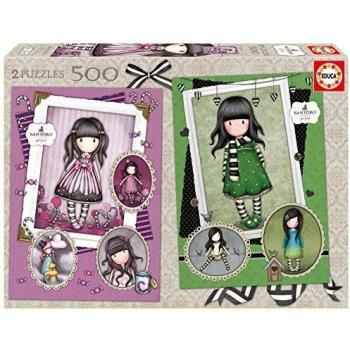 Educa Borras - Serie Santoro Gorjuss, 2 puzzles de 500 piezas: Sugar and spice + The scarf