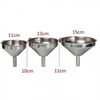 15 / 11/ 13cm Vertido Embudo de Filtración Atasco Botella de Aceite Colador Cocina Acero Inoxidable - 15cm