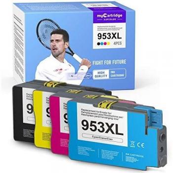 4 myCartridge SUPCOLOR 953XL Cartuchos de tinta Multipack compatible para HP 953 953 XL para HP OfficeJet Pro 8710 8720 7720 7730 7740 8715 8718 8719 8210 8725 8218 8728 8730 8740