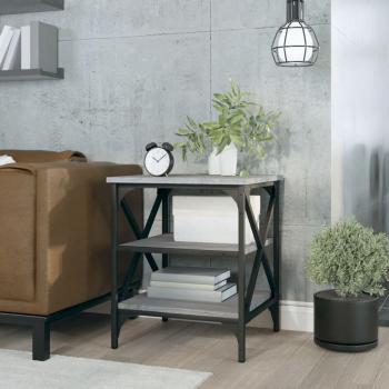 Mesa auxiliar de madera contrachapada 40x42x50 cm en color Negro, Roble Sonoma y Roble ahumado