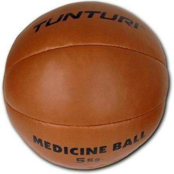 Tunturi Functional Balón Medicinal Piel Sintética, Unisex Adulto, marrón, 1 kg