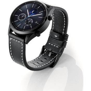 SUNDAREE Compatible con Correa Galaxy Watch 3 45MM/Galaxy Watch 46MM,22mm Cuero Reemplazo Banda Pulseras Smartwatch Correa for Samsung Galaxy Watch 46/Watch 3 45MM/Huawei Watch GT2 46/ TicWatch Pro 4G