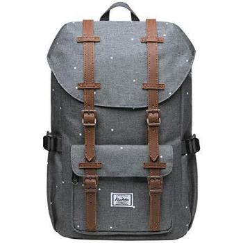 KAUKKO Mochila Tipo Casual de Hombre y Mujer para Portátil para Escuela, Viajes o Senderismo Mini tamaño Gris