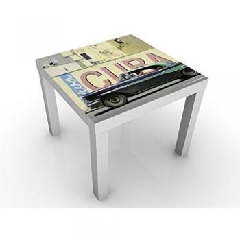 Apalis Mesa de diseño Show Me Cuba 55x55x45cm, Tischfarbe:Weiss;Größe:55 x 55 x 45cm