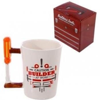 Novelty Shaped Handle Ceramic Tool Mug - Screwdriver
