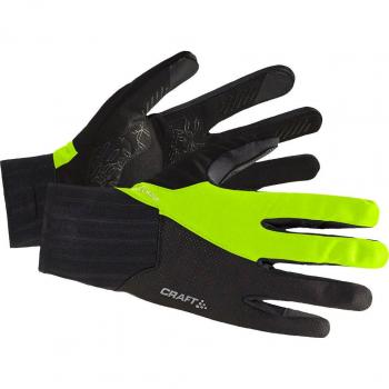 Guantes largos Craft All Weather negro amarillo XL