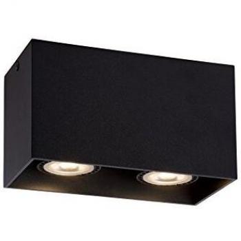 Foco de Techo Bodi Angular Montado Superficial Negro - 2xGU10 - Aluminio