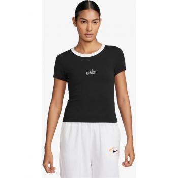 Camiseta corta entallada Nike Sportswear Chill Knit para mujer - Negro - Talla XS (EU 32-34)