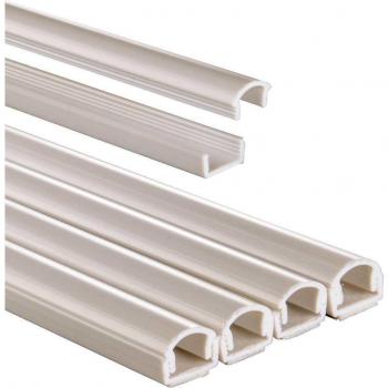 Hama 00020570 - Canal de PVC semicircular para cables, 100x1.1x1.0 cm, color blanco, 4 unidades
