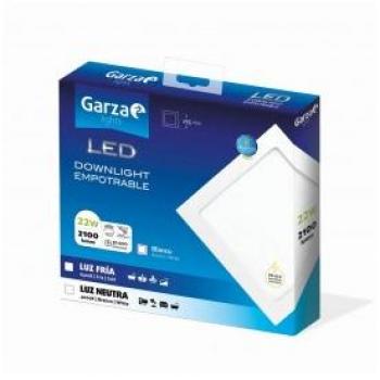 Downlight LED Empotrable Cuadrado Extraplano 22W 2100Lm 4000K Blanco Garza