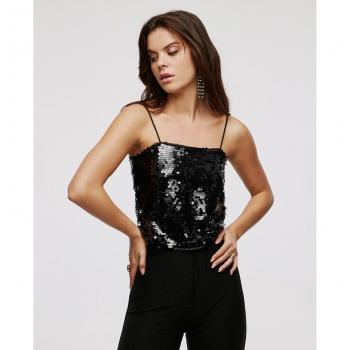 Jack & Jones - Top de tirantes con lentejuelas de mujer