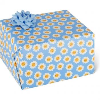 Papel de Regalo Legami Daisy - Rollo de Papel para Envolver Regalos con Diseño Floral