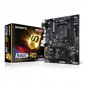 Gigabyte A320M-HD2 - mATX Motherboard for AMD Socket AM4 CPUs