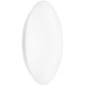 Plafón LED Circular 500 con Sensor de Movimiento y Luz Cálida 42W 3500lm IP44 Acero Blanco