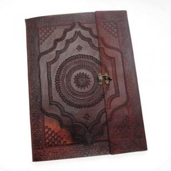 Ãlbum de fotos con cierre, piel estampada, extra grande Indra 260 x 365 mm.