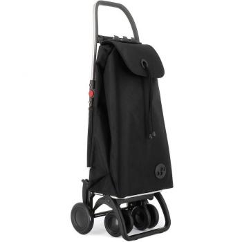 Rolser Carro de Compra I-Max MF Negro Plegable con 4 Ruedas y 2 Giratorias
