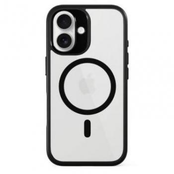 Funda Epico MagSafe Hero para iPhone 16e - TPU y aluminio, negra y transparente, carga inalámbrica