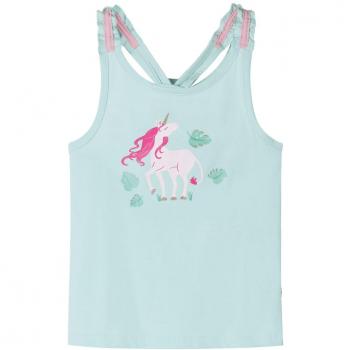 Camiseta de tirantes infantil verde menta claro 104