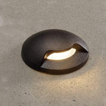 Foco LED empotrable en suelo Fumagalli Aldo 1L negro/claro 3.000K IP67