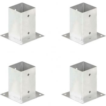 Anclajes para postes metal galvanizados 91 mm - Día y Noche (4 unidades)