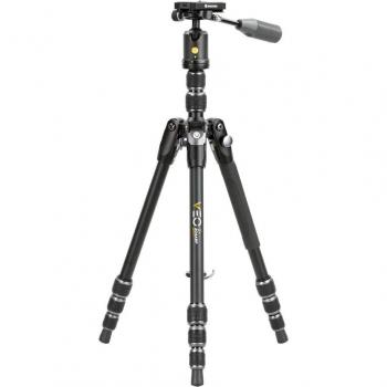Vanguard Veo 3T 204ABP - Trípode de viaje de aluminio con rótula de bola, diseñado para cámaras, ligero y portátil