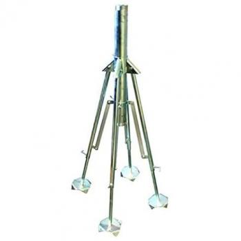 Tripode Agricola Profesional para Aspersores de Riego Suinga, Rosca 3 Macho para tubería de 90mm, Altura Regulable de 1 a 2 Metros, Fabricado en Acero Inox