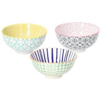Bol de porcelana decorado Ø 12 cm - Barcelona Mix