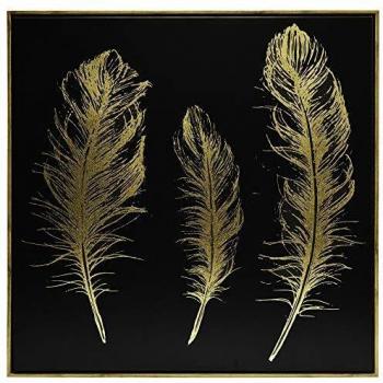 Cuadro decorativo ATMOSPHERA CRÉATEUR D'INTÉRIEUR con diseño de plumas, dimensiones 78 x 4,4 x 78 cm, multicolor