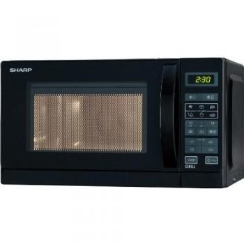 Sharp Microondas 2 en 1 con grill R642BKW, 20 L, negro