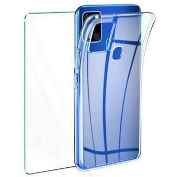 Funda de Silicona con Protector de Cristal Templado para Samsung Galaxy A21s
