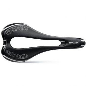 Selle Italia SLR Tekno Flow Carbon 14 - Sillín de Ciclismo, Color Negro