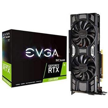EVGA GeForce RTX 2060 Super SC Black Gaming, 08G-P4-3062-KR, 8GB GDDR6, Dual Fans